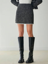 Enchnt Women's A-Hem With Contrasting Color Shell Trim Short Women Dresses,Fall Women And Winter Women
